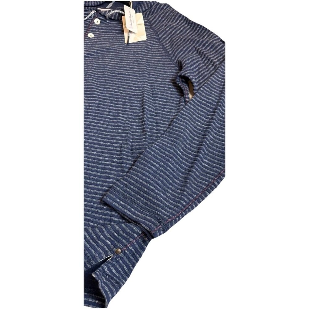 Tommy Bahama Stinson Stripe Pullover Hoodie Sweater Mens Medium Ocean Deep - Picture 6 of 8